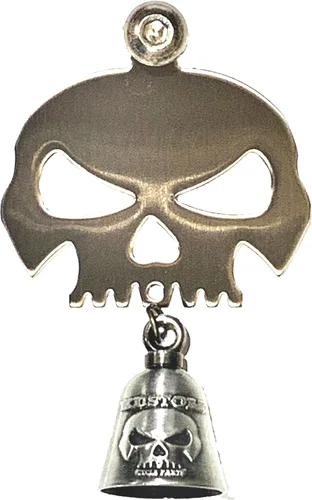 Miniatura 8 de Soporte de campanilla con diseño de calavera/soporte para perno y anillo de moto incluido, apto para todas las motos Road King Street Glide Harley