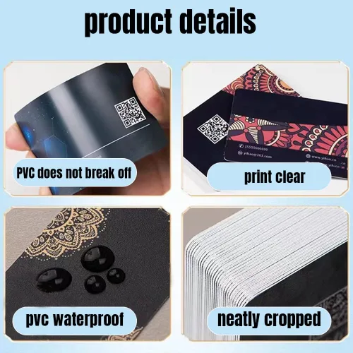 Miniatura 3 de 1000 tarjetas de visita personalizadas de PVC impermeable, añade foto, texto/logotipo, imprime tus propias tarjetas de visita personalizadas