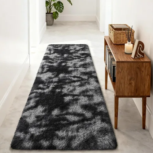 Miniatura 47 de Merelax Alfombra Moderna Suave y Esponjosa Shaggy para Dormitorio Sala de Estar Decoración de Sillas Pequeñas Alfombras Tapetes para Pies Piso, Verde