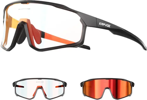 Miniatura 11 de KAPVOE Gafas de ciclismo fotocromáticas para hombres y mujeres, gafas de sol para bicicleta de montaña MTB, deportes, transición, triatlón, carrera