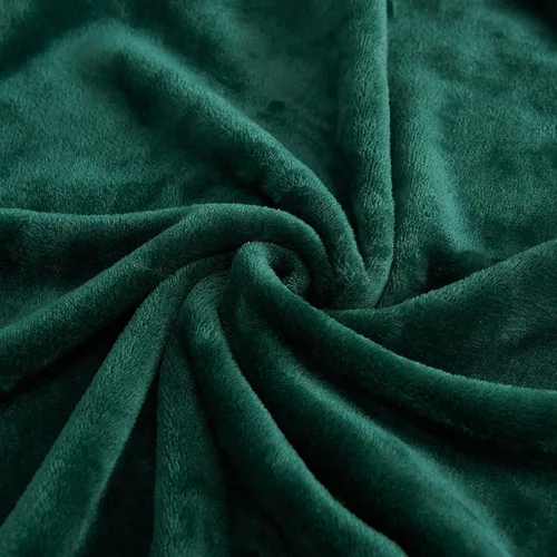 Miniatura 4 de StangH Manta de forro polar verde súper suave, manta de franela de otoño para sofá, oficina y perro, manta ligera de microfibra de felpa para bebé
