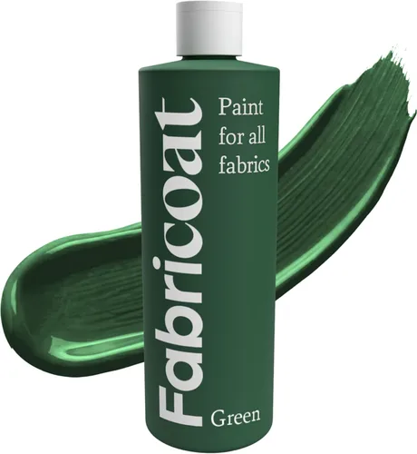 Fabricoat - Pintura de tela para muebles, 8.5 oz, verde, restaura o cambia el color de sofás, sillas, tapicería, decoración textil, interiores de