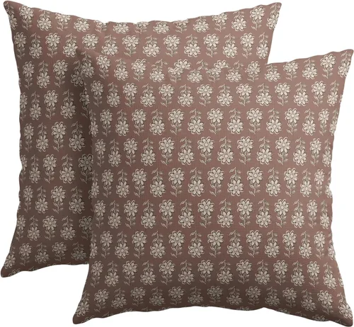 Miniatura 13 de Kawani Fundas de almohada de conejo de Pascua de 16x16 pulgadas, juego de 2 fundas de almohada decorativas de conejo negro floral de Pascua