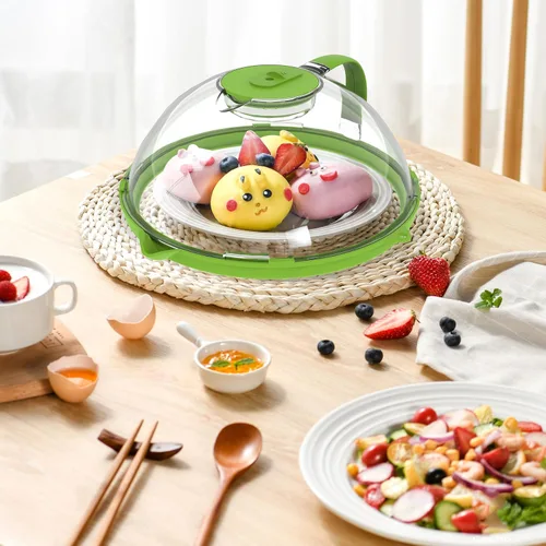 Miniatura 8 de Cubierta mejorada para salpicaduras de microondas para alimentos, cubierta transparente para microondas con vaporizador de agua, protector