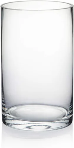 Miniatura 20 de WGV - Jarrón cilíndrico, 3 pulgadas de ancho x 3 pulgadas de alto, transparente delgado y estrecho, portavelas de vidrio, contenedor floral