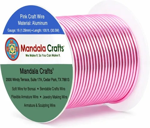 Miniatura 234 de Mandala Crafts - Alambre de aluminio anodizado de 8 calibre para hacer joyas - 9.75 m de alambre flexible negro colorido - Flexible para bonsái