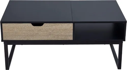 Miniatura 5 de Peaktop - Mesa auxiliar elevable con almacenamiento y patas de metal