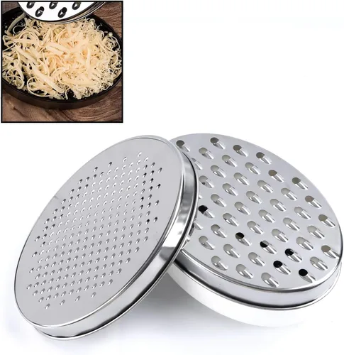 Miniatura 10 de Rallador de queso cítrico y limón con recipiente de almacenamiento de alimentos y tapa, perfecto para queso parmesano duro o cheddar suave, Verde
