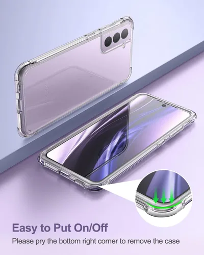 Miniatura 5 de SURITCH Funda transparente para Samsung Galaxy S21 FE de 6.4 pulgadas (solamente), [protector de pantalla integrado] carcasa rígida protectora