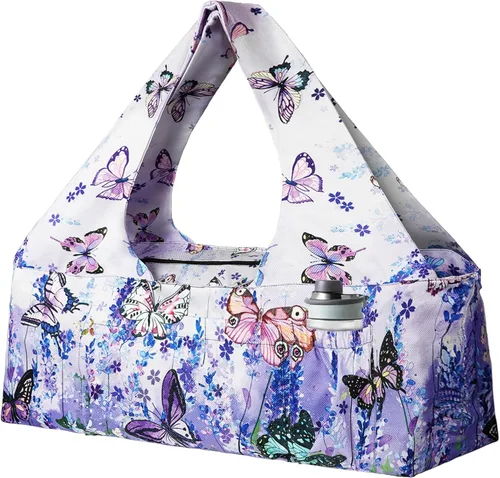 Miniatura 10 de Bolsa para esterilla de yoga – Bolsa de yoga grande con correa para esterilla de yoga, cremallera y bolsillos, bolsas de yoga y transportadores que