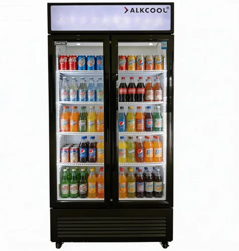 Miniatura 11 de Refrigerador comercial de bebidas, refrigerador de 6 pies cúbicos, pequeño y delgado con puerta de vidrio individual, enfriador de bebidas