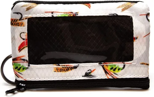 Miniatura 2 de Chums Surfshorts - Cartera minimalista ligera con cremallera y ventana de identificación transparente, resistente al agua con llavero
