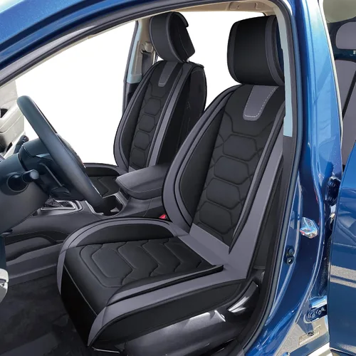 Miniatura 6 de OASIS AUTO Fundas de asiento para Forester/Outback/Legacy/Impreza/Crosstrek 2010-2025 asientos delanteros, impermeables, duraderas, de piel Rojo