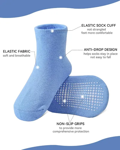 Miniatura 2 de BOOPH Calcetines antideslizantes para bebés, niños y niñas, con agarres, 12 pares