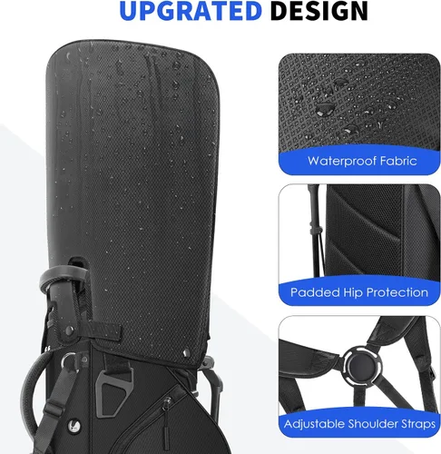 Miniatura 3 de Findway Bolsa de golf de 5 vías, bolsas de golf ligeras para hombres y mujeres con divisores de longitud completa, múltiples bolsillos acolchados
