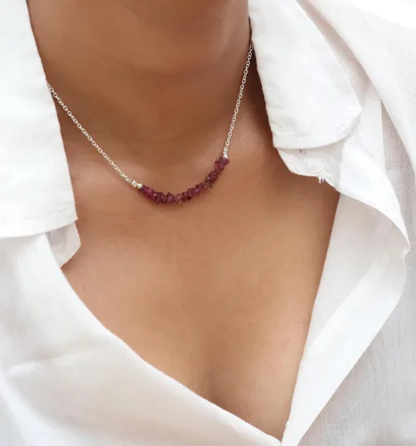 Miniatura 5 de Gempires - Collar de cristal de amatista morada, regalo de piedra natal de febrero, hipoalergénico de 18 pulgadas, joyería chapada en plata