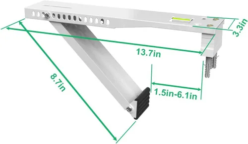 Miniatura 2 de Forestchill Soporte de aire acondicionado de ventana, soporte ligero de hasta 88 libras, soporte universal de ventana de CA, compatible