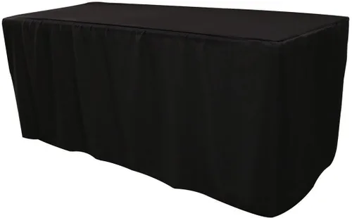 Miniatura 25 de YOUR CHAIR COVERS Mantel ajustable color marrón chocolate – Mantel rectangular de poliéster ajustable de 6 pies, mesa de buffet para interiores