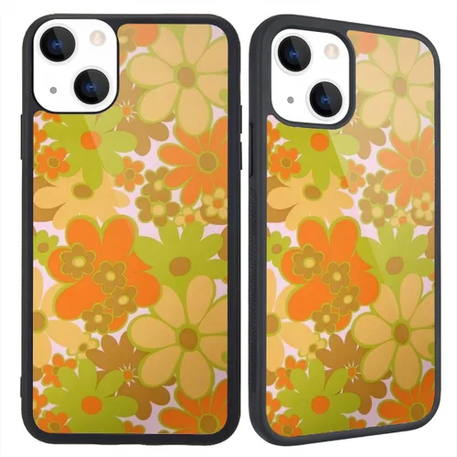 Miniatura 33 de Funda compatible con iPhone 13 para niños y mujeres, diseño divertido de cara, parte trasera dura con negro, divertido y lindo patrón de arte