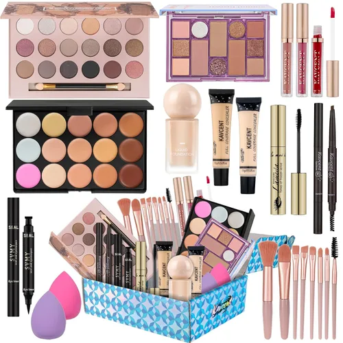 Miniatura 10 de Juego de maquillaje para adolescentes y mujeres, kit completo de maquillaje para mujeres, sombra de ojos, base, juego de regalo para adolescentes