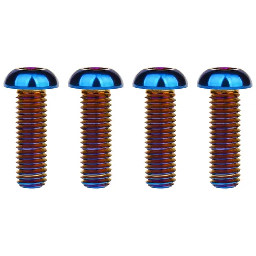 Miniatura 14 de Tornillos de cabeza de botón de titanio M8 15 20 25 30 1.378 in, paquete de 4 (M8x15mm, negro)