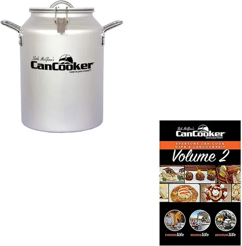 CanCooker Paquete de olla de vapor de convección de 4 galones con libro de recetas de 100 páginas, aluminio anodizado duradero, compatible con Kit