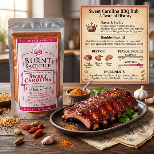 Miniatura 7 de Burnt Sacrifice Big 7 BBQ Rub Spices and Seasonings Set (7 paquetes de 3.5 onzas) Celebra la herencia estadounidense, gran regalo para hombres o papá