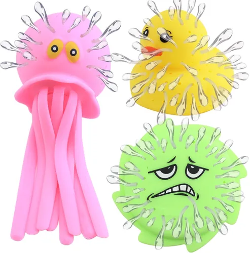 3 piezas de juguete de piscina de pulpo, juguete sensorial para aliviar el estrés, juguetes flotantes para niños, juguetes de agua de playa y