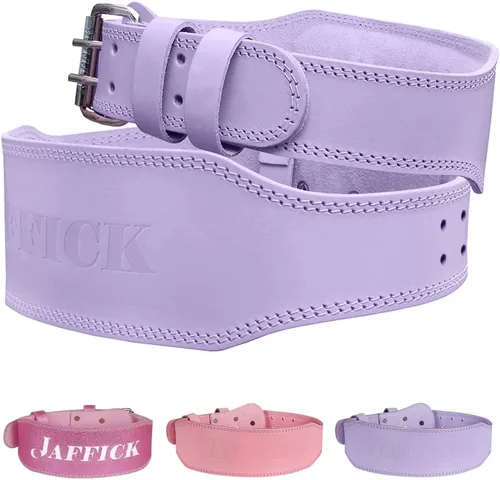 Miniatura 8 de Jaffick Cinturón de levantamiento de pesas para mujer, cinturones de cuero para gimnasio, cintura baja, soporte de espalda para mujeres y hombres