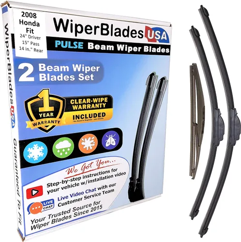 Miniatura 238 de WiperBladesUSA Juego de escobillas limpiaparabrisas con garantía de 1 año, compatible con limpiaparabrisas Honda Civic 1984 CRX (Juego de 2)