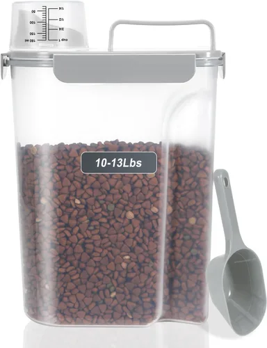 Miniatura 20 de LEAWALK Recipiente hermético de almacenamiento de alimentos para perros y gatos de 5 libras con boquilla grande mejorada, sin BPA, recipientes