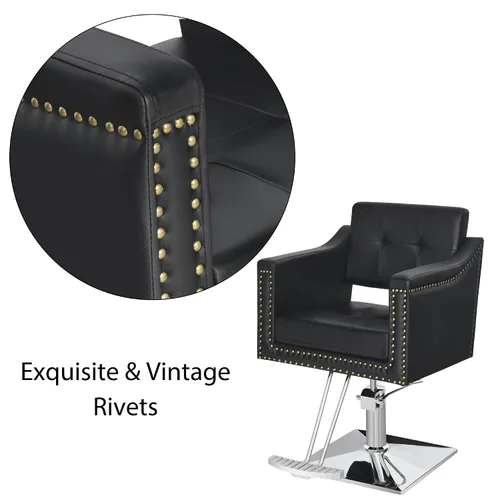 Miniatura 3 de BarberPub Silla de salón para estilista, silla de peluquería hidráulica, equipo de spa de belleza 8813 (ajuste de altura del asiento de 6 pulgadas)