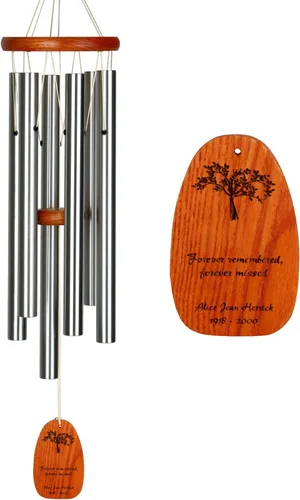 Miniatura 22 de Campanillas de viento Woodstock personalizadas Amazing Grace conmemorativas para exteriores de 24'' de bronce medio, campanilla de viento