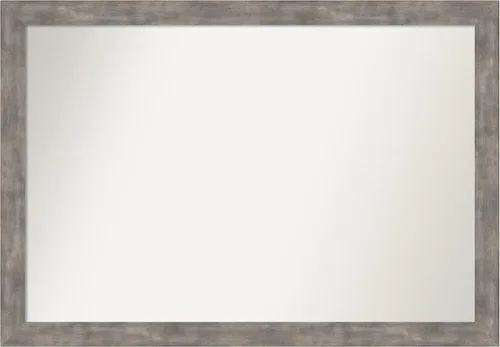 Miniatura 135 de Amanti Art Silver Bathroom Mirror for Over Sink, 24x49 Custom Made Marred Pewter Rectangle Vanity Mirror, Oversize Casual Wood Frame, Hangs Estaño