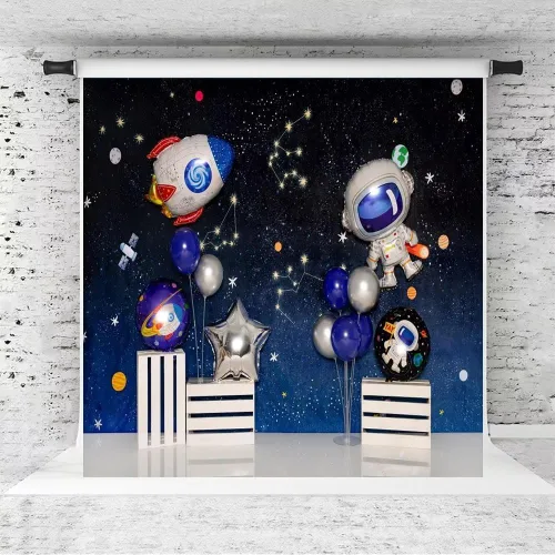 Kate Telón de fondo de fotografía para niños, fiesta de cumpleaños infantil, astronautas, para el Día del Niño, fondos de Super Man Space para
