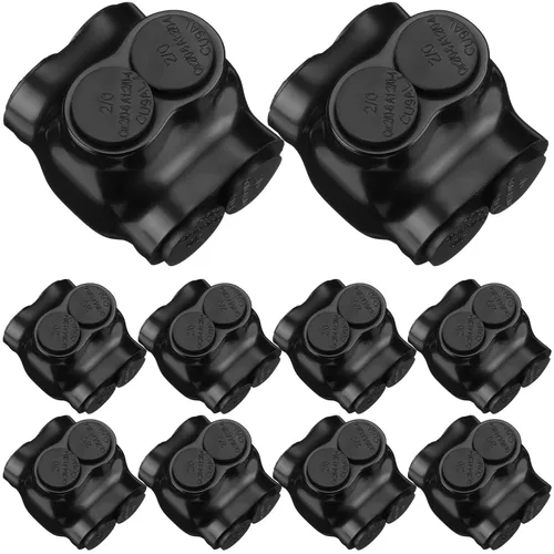 Miniatura 10 de Copkim 5 piezas de conectores de cable aislados de 2 puertos con empalme en línea de aluminio, conector de grifo de tapa precargado con inhibidor