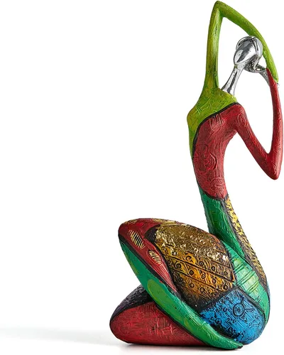 Octdays Figuras de escultura femenina de yoga artística, estatua abstracta de mujer para decoración del hogar, decoraciones coloridas para sala de