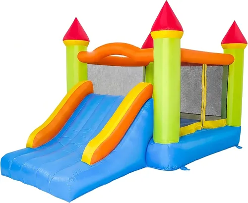 Miniatura 10 de Casa hinchable inflable para niños de 3 a 10 años, casa hinchable con gran tobogán y soplador, 13 pies de largo x 8.2 pies de ancho x 8 pies