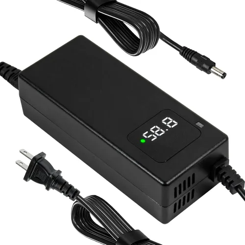 Miniatura 10 de Cargador de 58.8V 2A Conector XLR de 3 pines para baterías de litio de 52 V, adaptador de corriente con pantalla HD de voltaje de carga actual