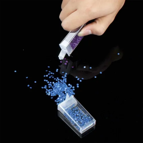 Miniatura 3 de Eiito Cajas de almacenamiento de accesorios de pintura de diamantes, cuentas de bordado de diamantes 5D, kits de arte contenedor (64 rejillas)