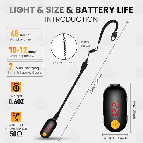 Miniatura 2 de Super Mini Walkie Talkies, radios bidireccionales portátiles para restaurantes, deportes al aire libre, tiendas minoristas, hospital y viajes