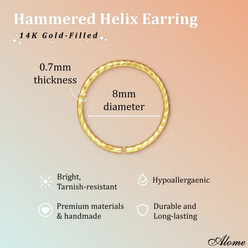 Miniatura 49 de Variedad de aretes de aro para cartílago