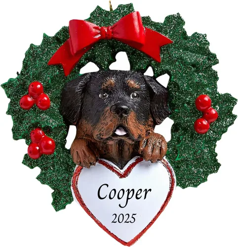 Miniatura 23 de Adornos personalizados para árbol de Navidad 2025 para mascotas, Chihuahua con corona, recuerdo para los amantes de los perros de los cachorros