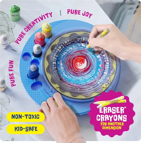 Miniatura 3 de Dan&Darci Kit de Máquina de Arte de Pintura Giratoria para Niños - Artes y Manualidades para Niños, Niñas - Set de Arte y Manualidades Regalo