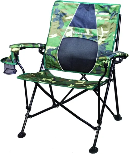 Miniatura 8 de STRONGBACK Elite silla plegable para campamento, césped, silla de descanso, asiento de campamento resistente para el aire libre con soporte lumbar