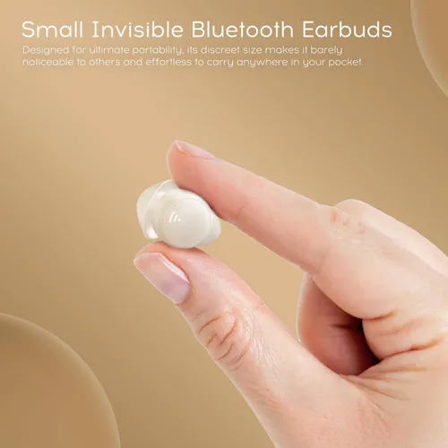 Miniatura 4 de Tapones para los oídos para dormir de lado, mini auriculares inalámbricos invisibles Bluetooth 5.3 con cancelación de ruido, tapones invisibles