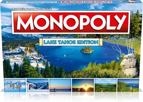 Monopoly Lake Tahoe Edition - Juego familiar para mayores de 8 años, 2 a 6 jugadores, diversión para adultos y niños, ideal para noche de juegos