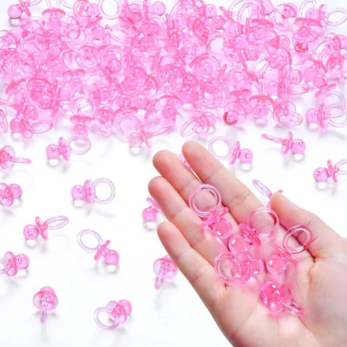 Miniatura 12 de 50 mini chupones para juegos de baby shower para niños, lindos chupetes de 1.25 pulgadas, chupete acrílico a granel para dispersión de mesa de Azul