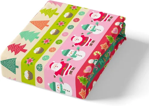 Miniatura 5 de Juego de sábanas con diseño de Papá Noel y muñeco de nieve para niños, niñas y niños, de temática navideña, juego de cama con diseño de árbol