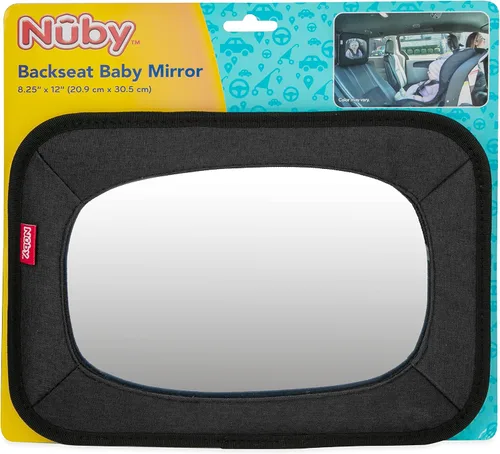 Miniatura 2 de Nuby Espejo de bebé para asiento trasero inastillable, color negro